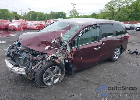2018 Honda Odyssey Ex from USA, damaged, VIN 5FNRL6H56JB084863